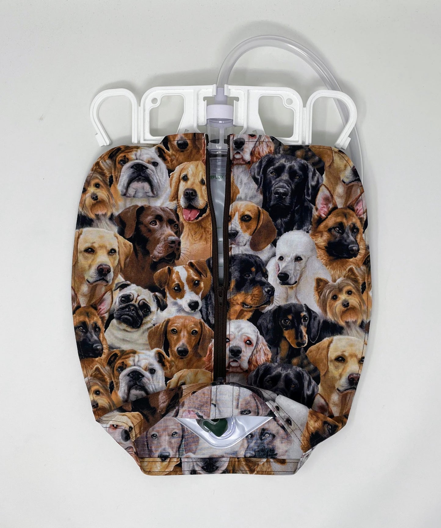Cotton Dog Print Catheter bag cover