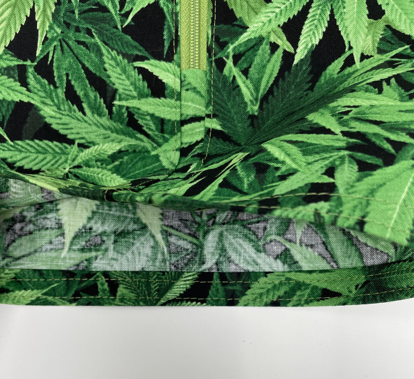 Marijuana leaf urine bag cover use with double hanger bag style Bard or Medline closed system drainage