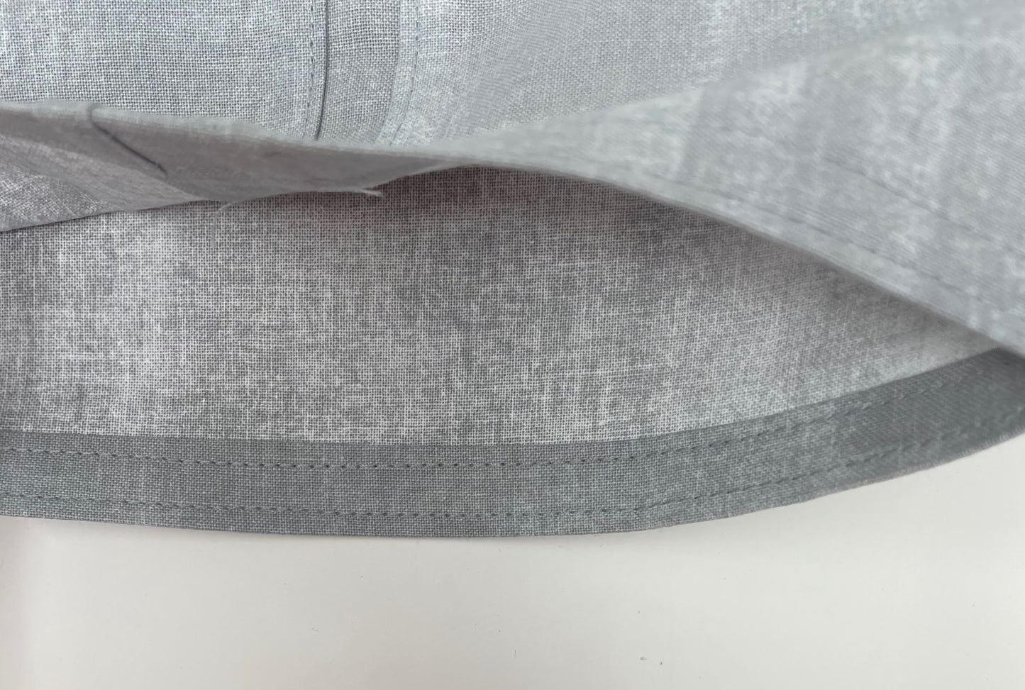 Heather catheter bag cover, double hanger style. Open hem for easy drain port access