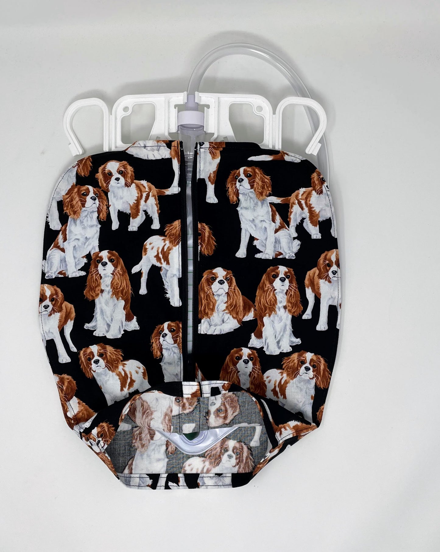 King Charles Spaniel Catheter Bag Cover: 2000ml Foley Bag;Dog
