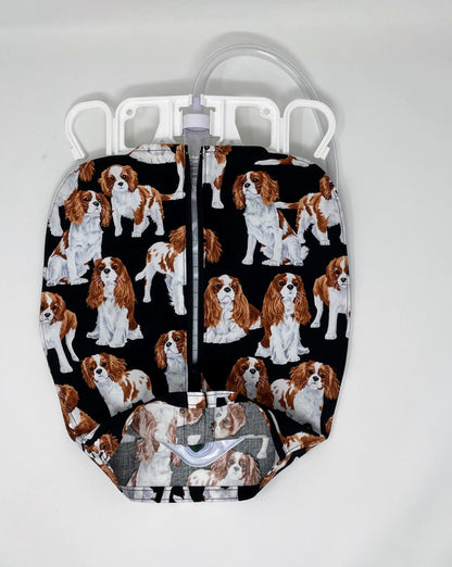 King Charles Spaniel Catheter Bag Cover: 2000ml Foley Bag;Dog