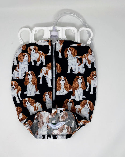 King Charles Spaniel Catheter Bag Cover: 2000ml Foley Bag;Dog