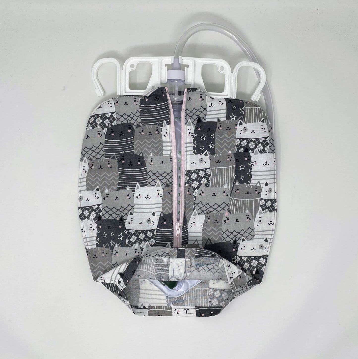 Cat Catheter Bag Cover: Zippered Urine Drain Protector