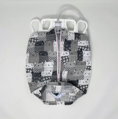 Cat Catheter Bag Cover: Zippered Urine Drain Protector
