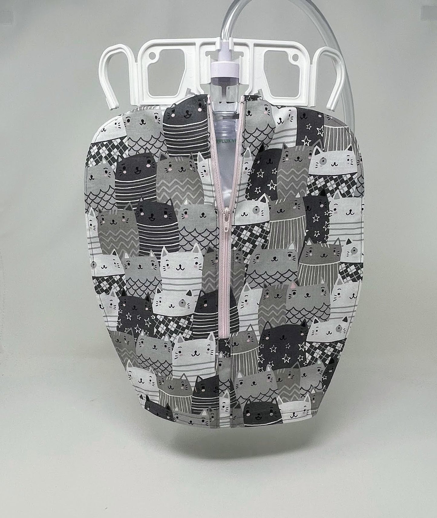 Cat Catheter Bag Cover: Zippered Urine Drain Protector