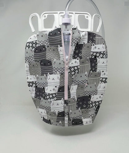 Cat Catheter Bag Cover: Zippered Urine Drain Protector