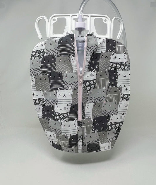 Cat Catheter Bag Cover: Zippered Urine Drain Protector