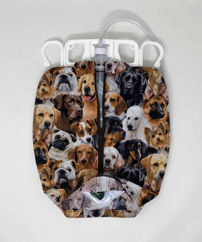 Cotton Dog Print Catheter bag cover