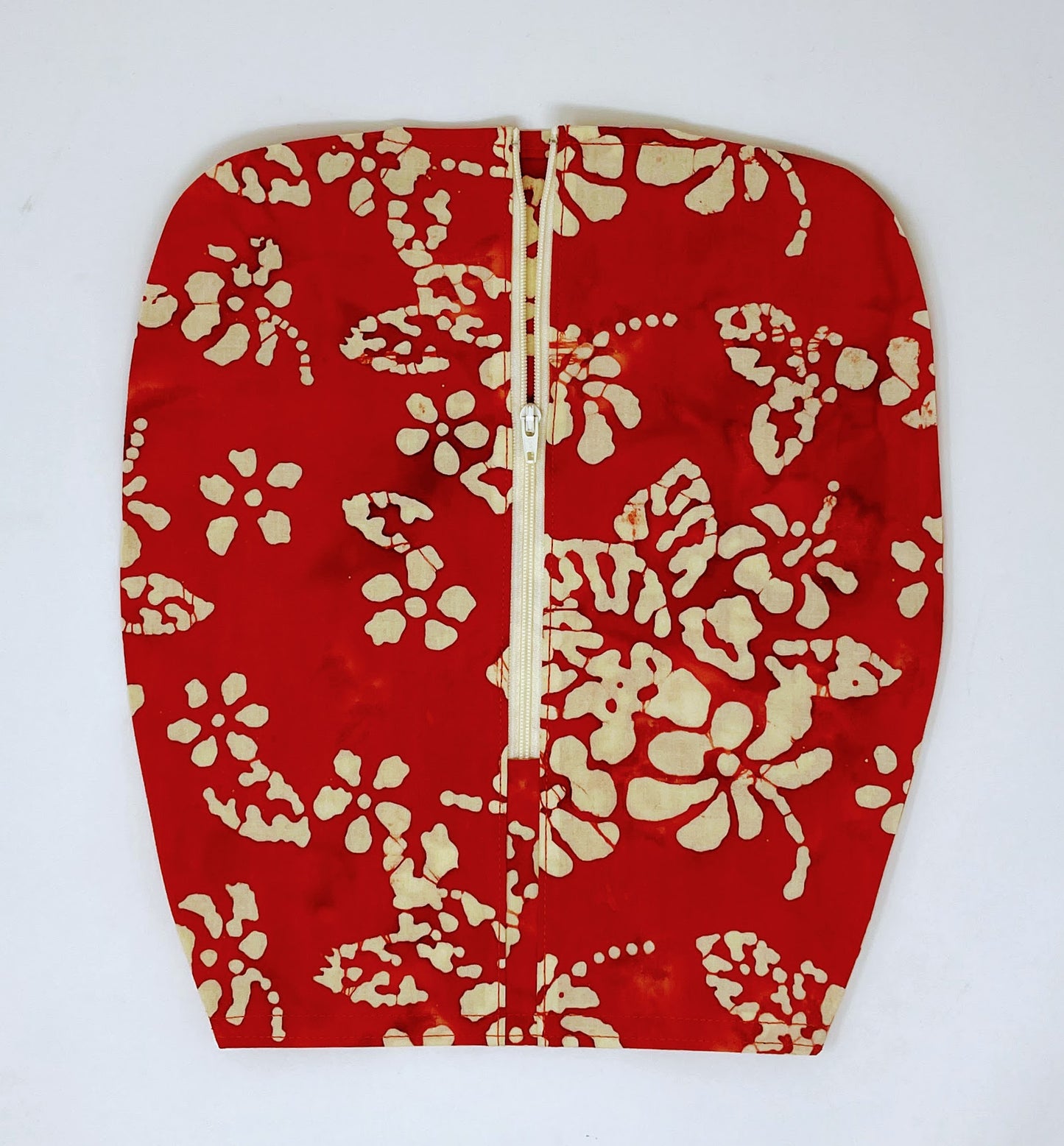 Floral Cotton Catheter Bag Cover: Discreet Zip-Front Design