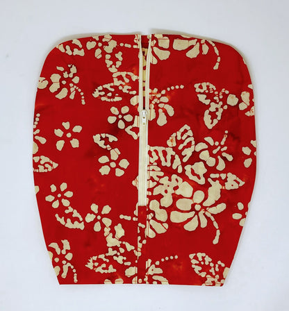 Floral Cotton Catheter Bag Cover: Discreet Zip-Front Design