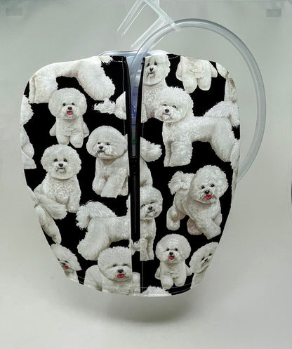 Bichon Frise Catheter Bag Cover: 2000ml Foley Drain Bag