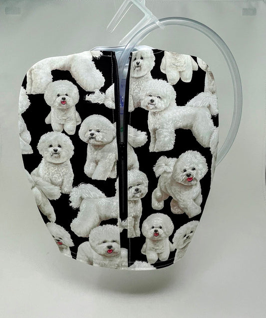 Bichon Frise Catheter Bag Cover: 2000ml Foley Drain Bag