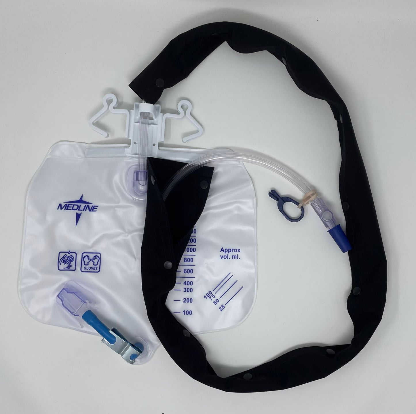 Snap around tube cover, urine drain tube cover, foley catheter tube cover fits all urine bag tubing, snap on and off tubing cover-