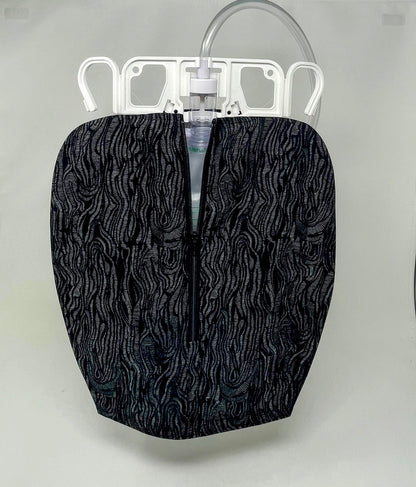 Urine drain bag cover fits double hanger style collection bag, modesty in public, foley user gift
