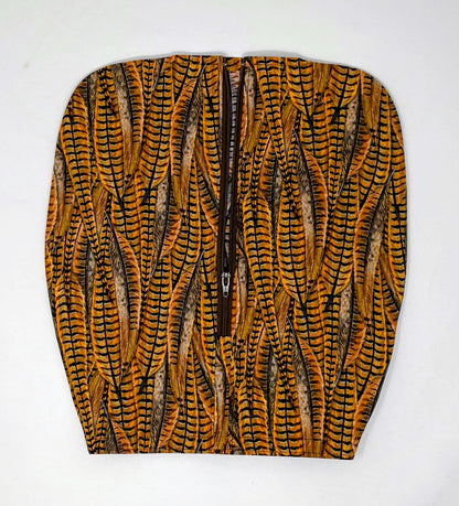 Pheasant Feather Urine Bag Cover: Discreet Zippered Catheter Accessory