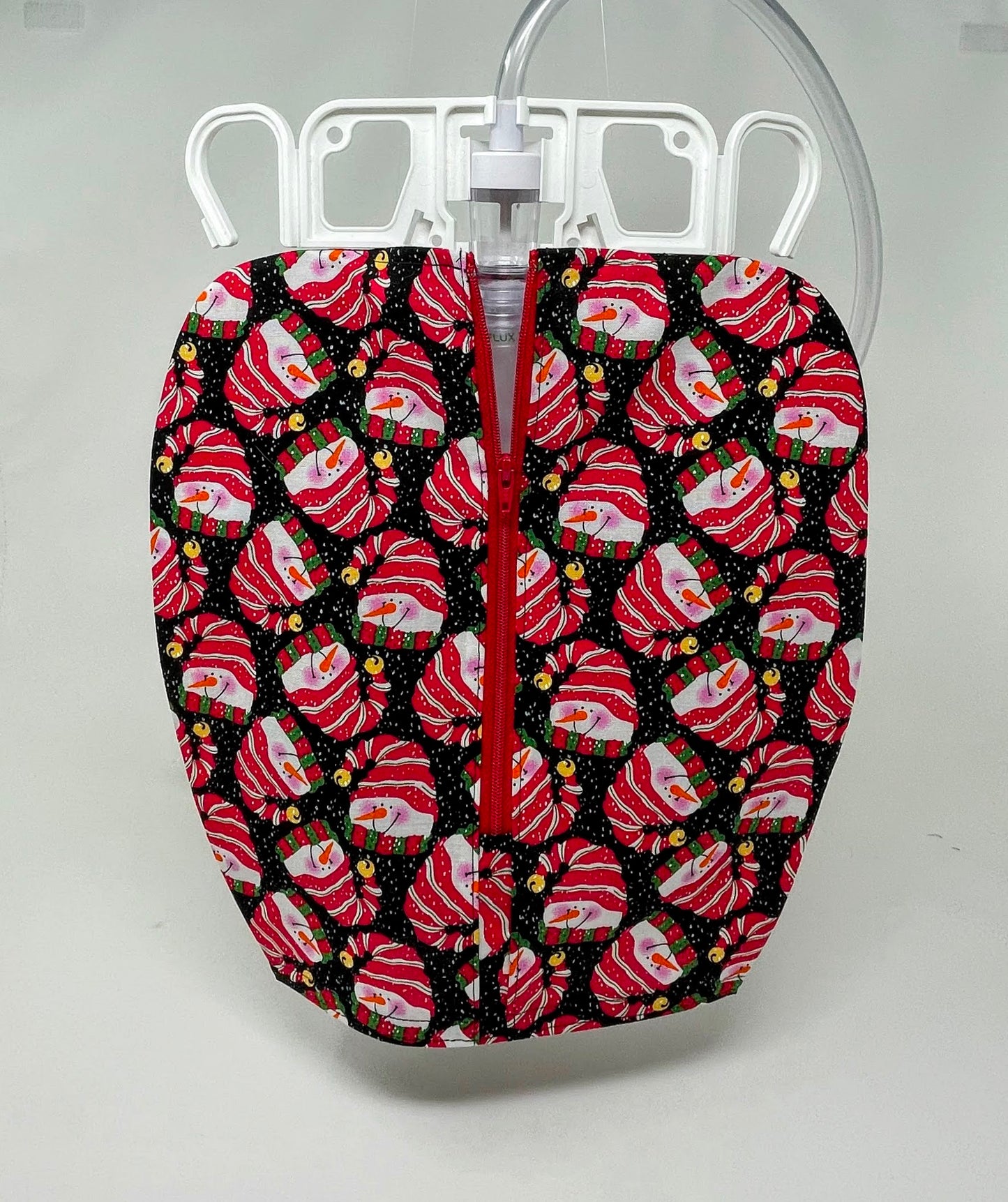 Festive Snowman Urine Bag Cover: 2000ml Catheter Bag, Discreet Design