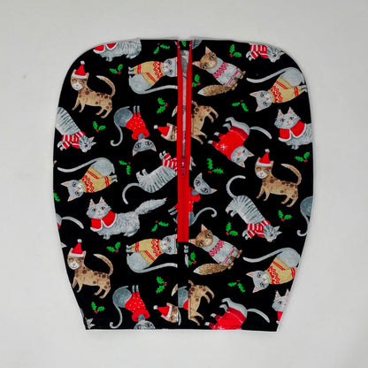 Holiday Cats Catheter Bag Cover with Tubing Cover