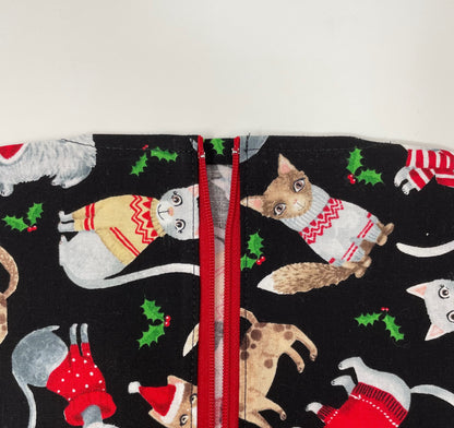 Holiday Cats Catheter Bag Cover with Tubing Cover