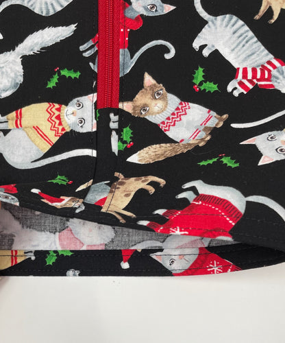 Holiday Cats Catheter Bag Cover with Tubing Cover