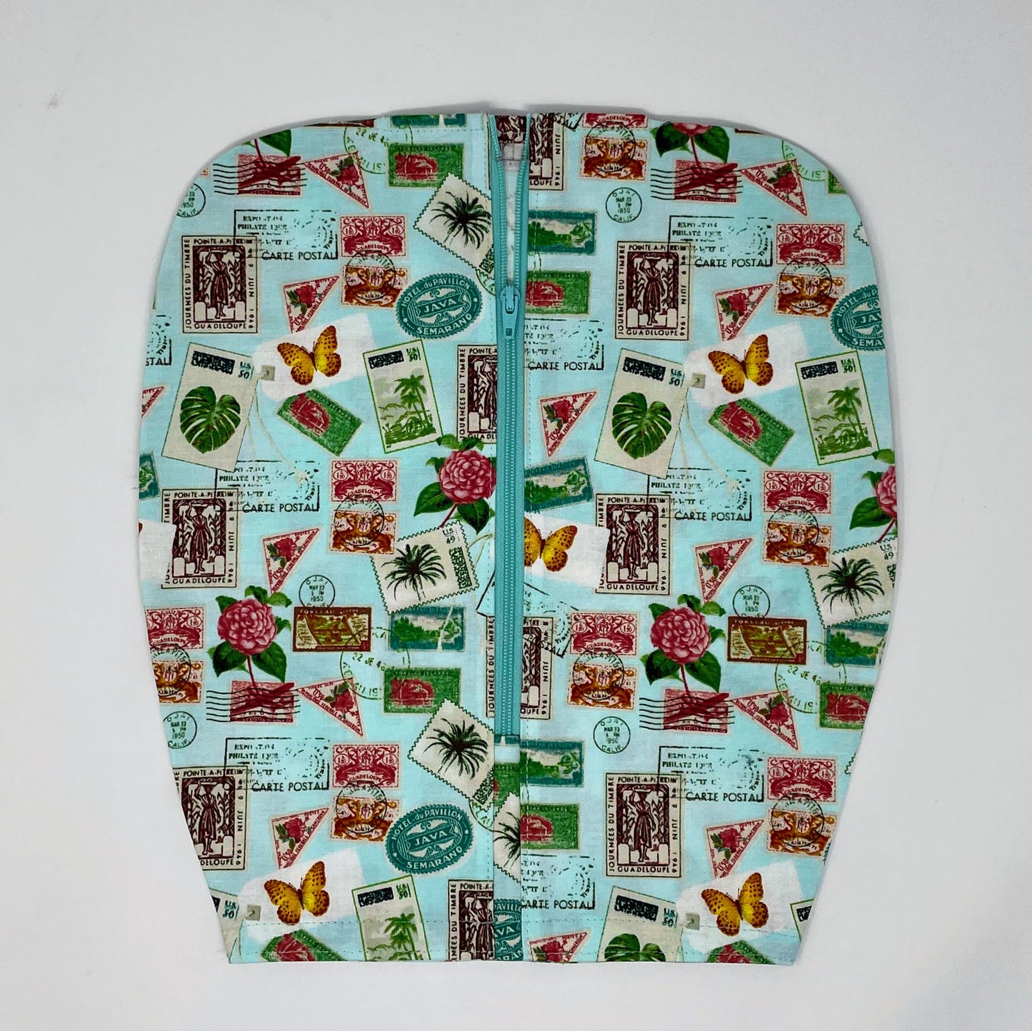 Floral Stamps Catheter Bag Cover with Zipper