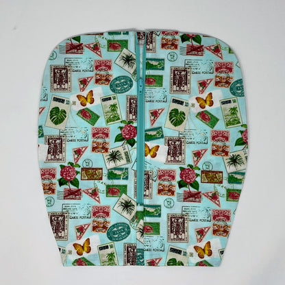 Floral Stamps Catheter Bag Cover with Zipper