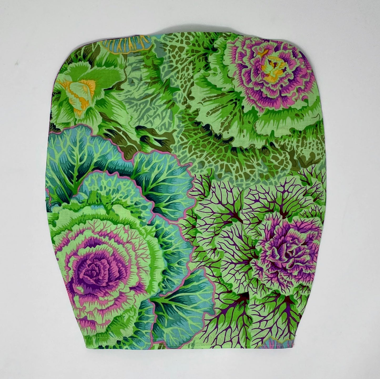 Floral Lavender & Green Catheter Bag Cover: 2000ml Zippered Cotton