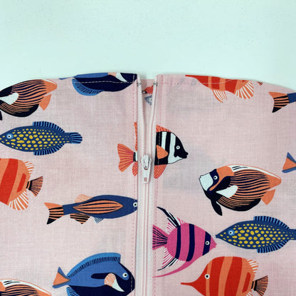 Tropical Fish Catheter Bag Cover: Zippered 2000ml Foley Bag