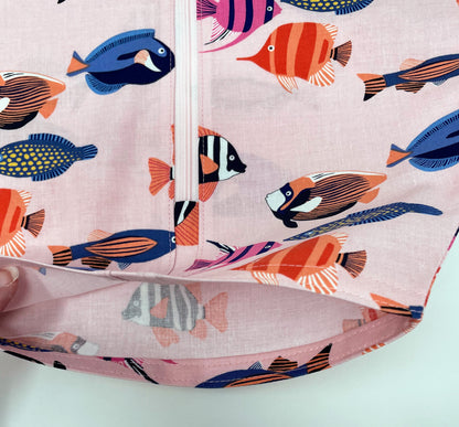 Tropical Fish Catheter Bag Cover: Zippered 2000ml Foley Bag