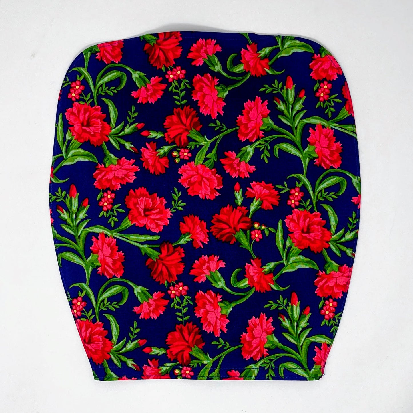 Red Carnations Urine Bag Cover: Zippered Cotton Foley Bag Protector