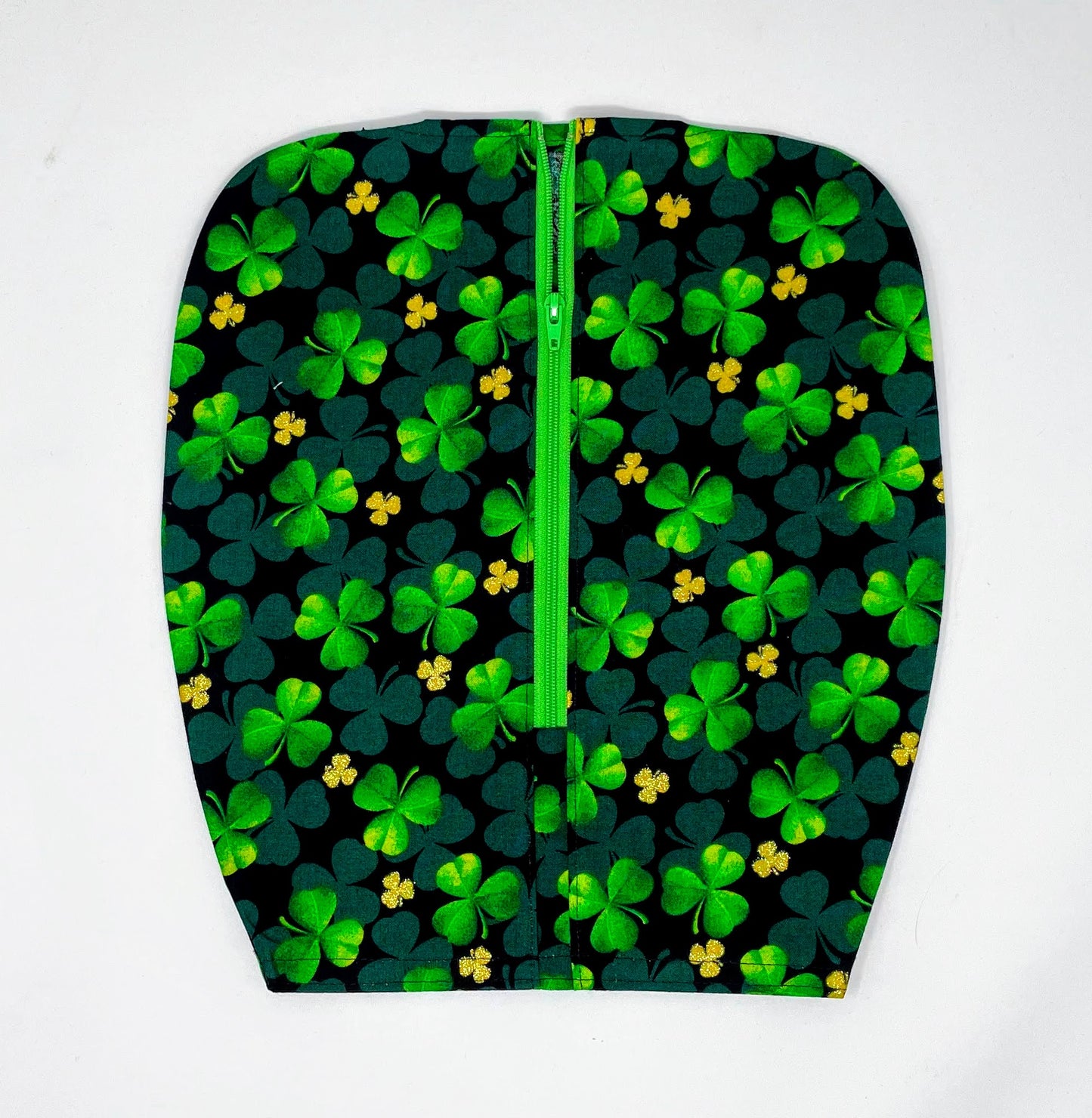 Shamrock Catheter Bag Cover: Zippered Cotton Privacy Sleeve