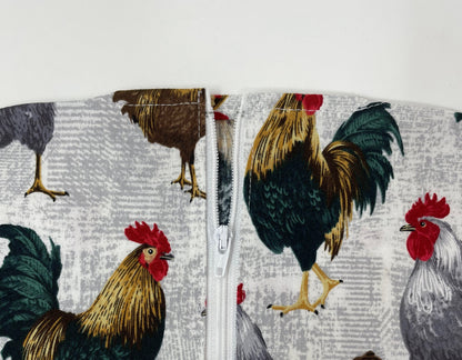 Roosters catheter bag cover for foley users. Discreet covering for urine or bile collection system. No need to remove cover to empty. Modest