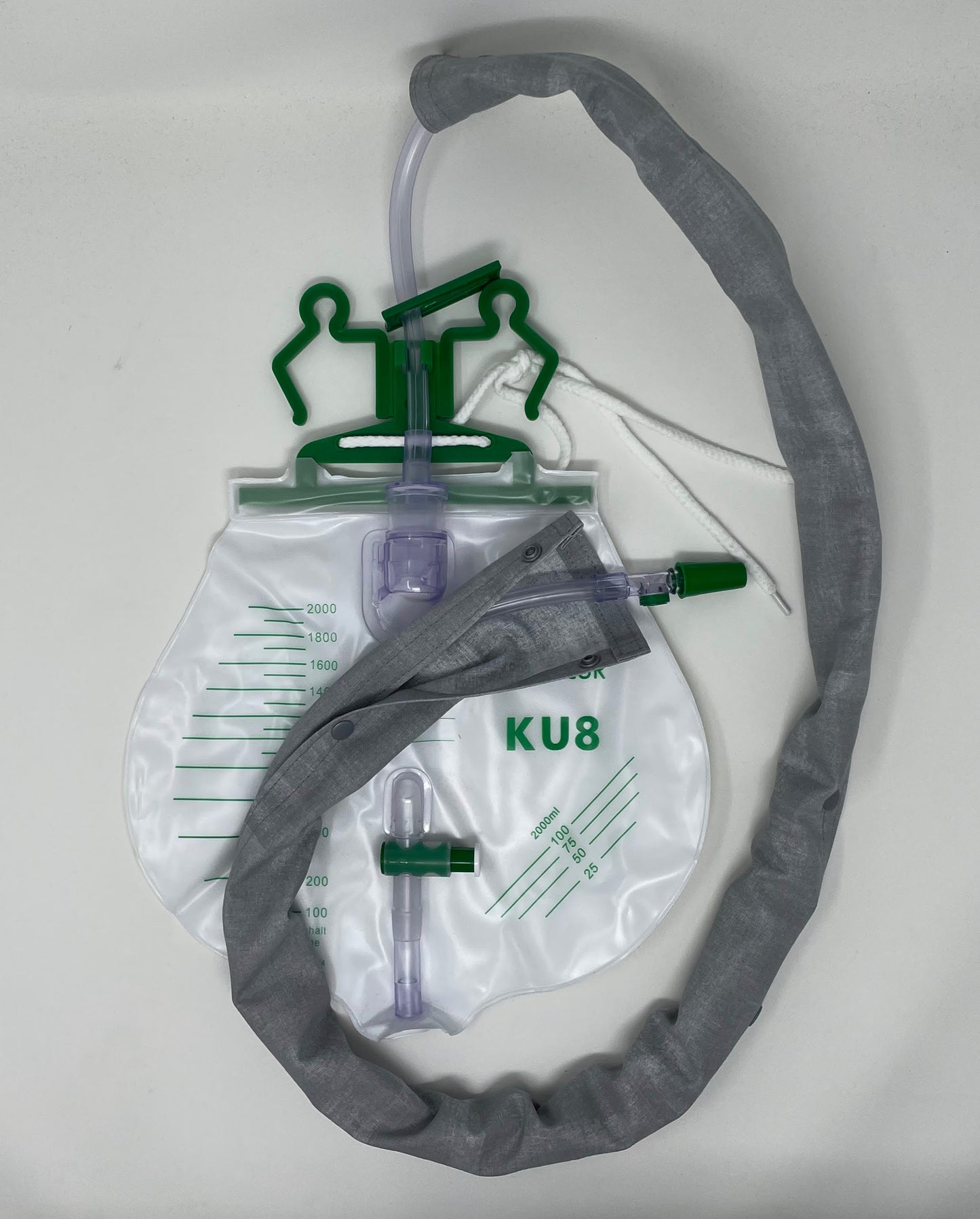 Snap around tube cover, urine drain tube cover, foley catheter tube cover fits all urine bag tubing, snap on and off tubing cover-
