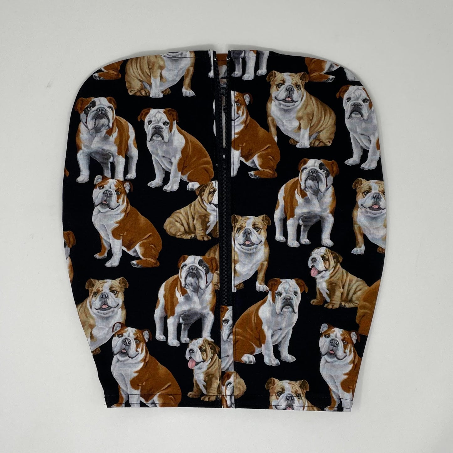 Bulldog Print Catheter Bag Cover: Foley Bag with Zipper