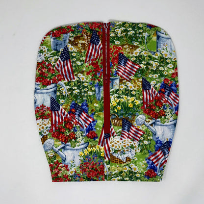 Summer flowers and flags foley bile bag cover. For use with double hanger 2000ml collection bags