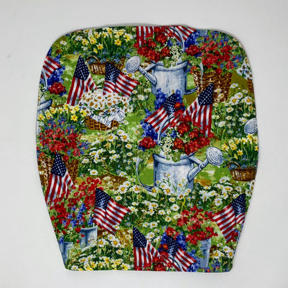 Summer flowers and flags foley bile bag cover. For use with double hanger 2000ml collection bags