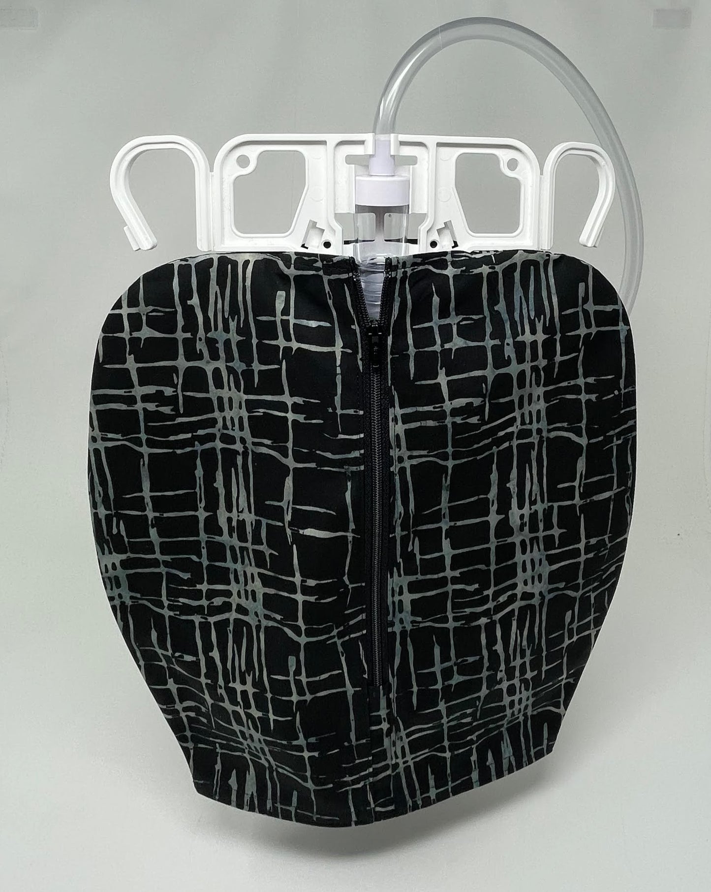 Batik Cotton Urine Bag Cover: 2000ml Zippered Catheter Bag