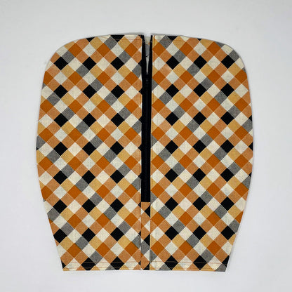Gold and black plaid catheter bag cover