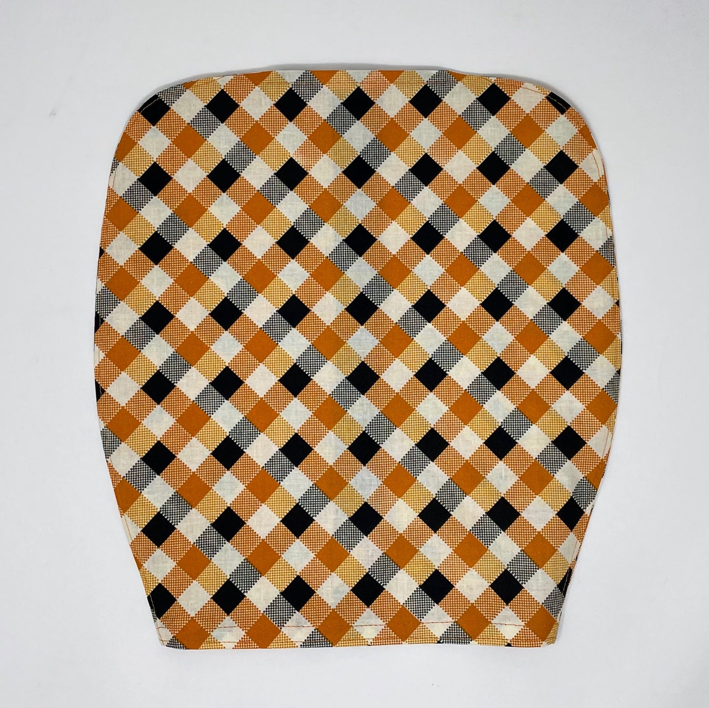 Gold and black plaid catheter bag cover