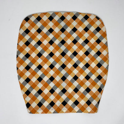 Gold and black plaid catheter bag cover