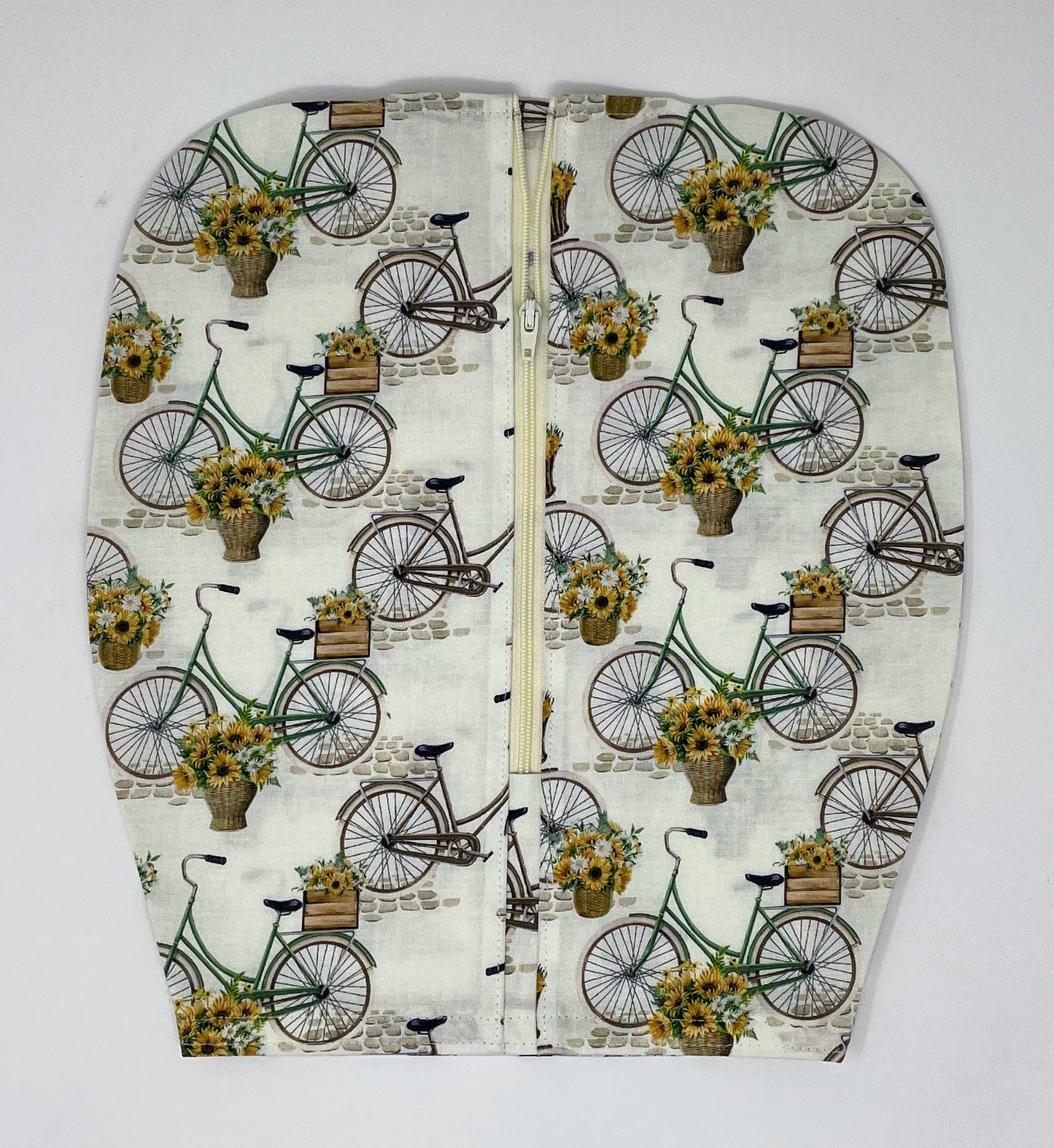 Vintage Bicycle Print Urine Bag Cover:with Zipper Closure