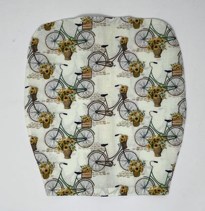 Vintage Bicycle Print Urine Bag Cover:with Zipper Closure