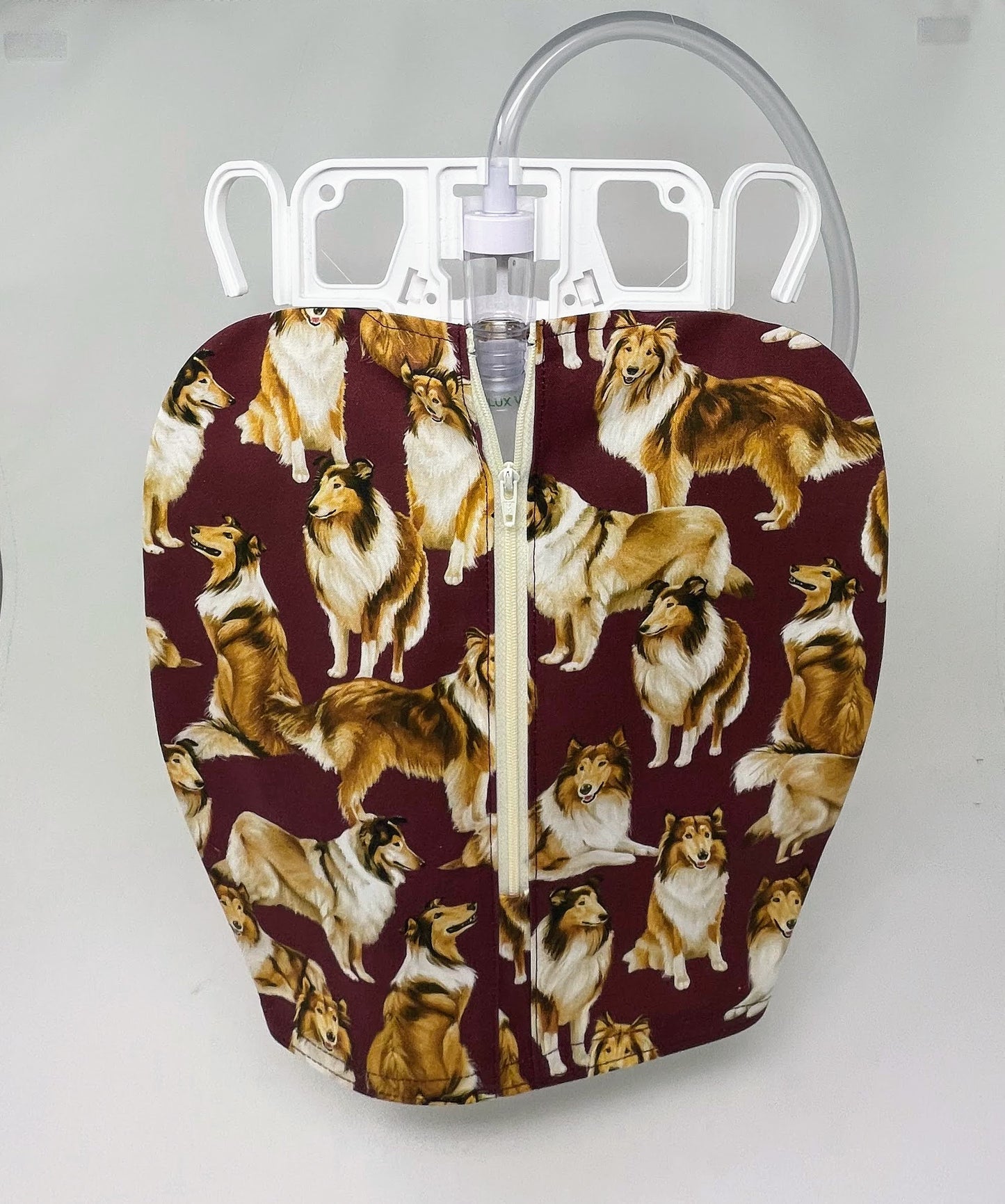 Collie Dog Catheter Bag Cover: Discreet Foley Bag with Zipper