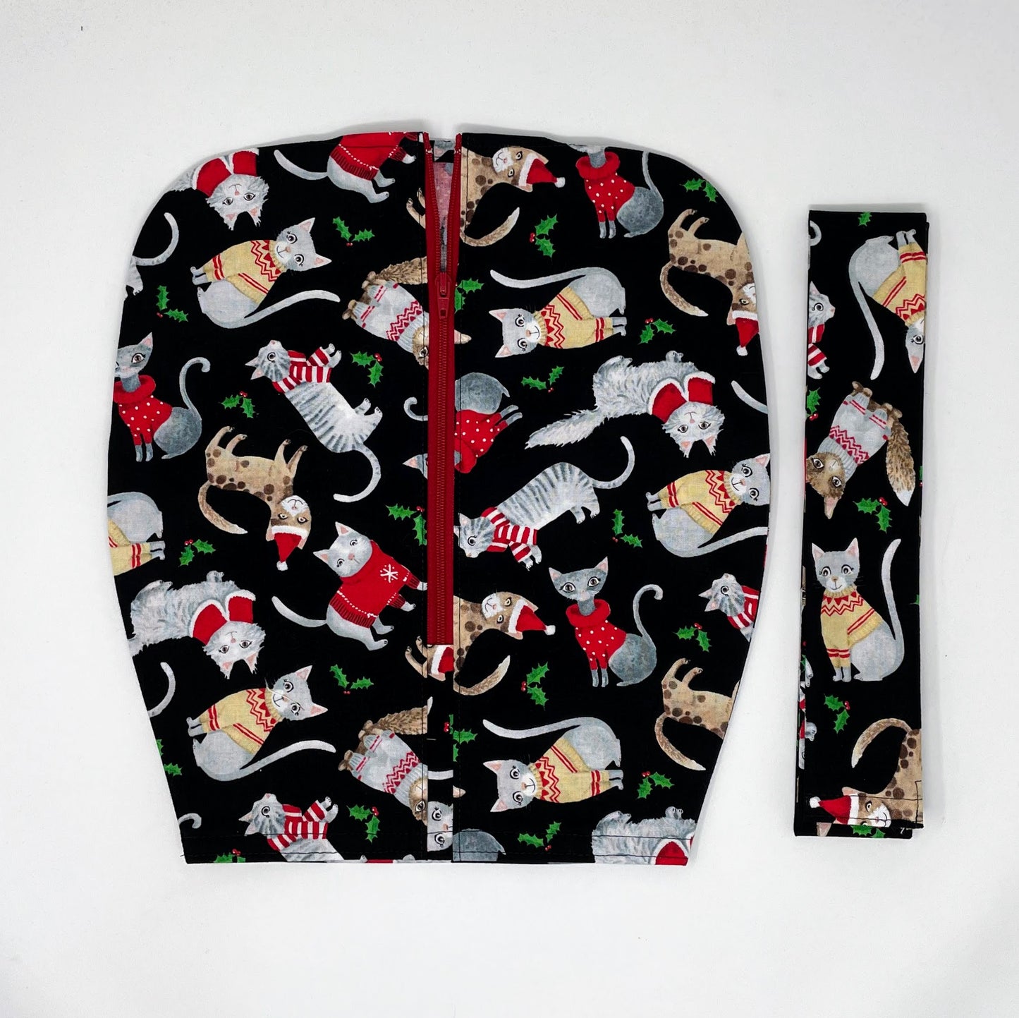 Holiday Cats Catheter Bag Cover with Tubing Cover