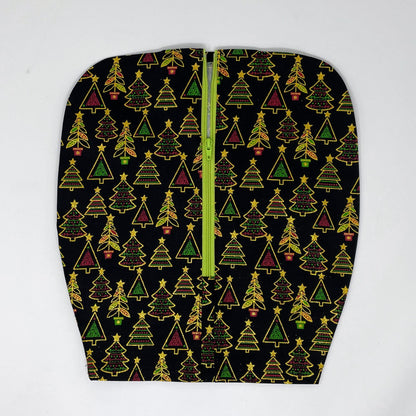 Christmas Tree Catheter Bag Cover: Metallic Gold Detail, Easy Zip