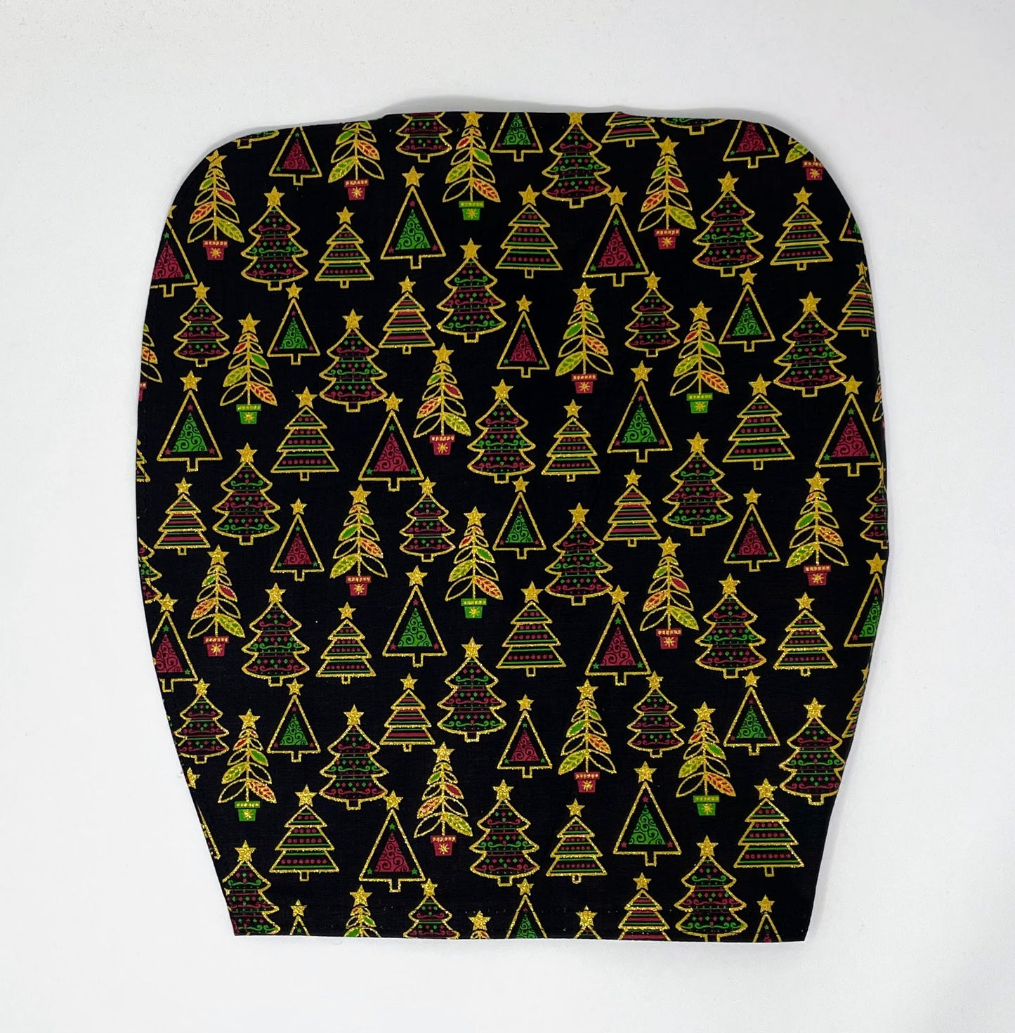 Christmas Tree Catheter Bag Cover: Metallic Gold Detail, Easy Zip