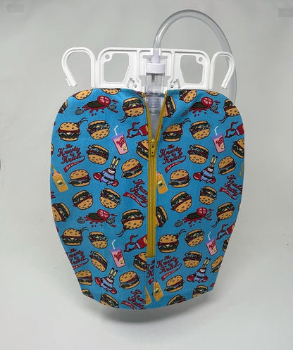 Krusty catheter bag cover fits 2000ml urine collection system(see pictures)Zip closure, weighted open hem. Confident in public with bag