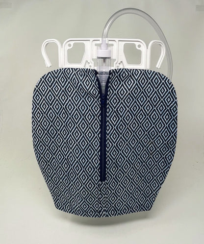 Geometric urine or bile catheter bag cover fits closed drainage system 2000ml double hook style bags