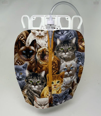 Family of Cats Catheter Bag Cover:Urine or Bile Collection System