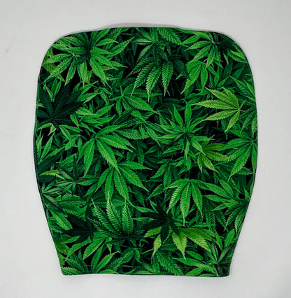 Marijuana leaf urine bag cover use with double hanger bag style Bard or Medline closed system drainage