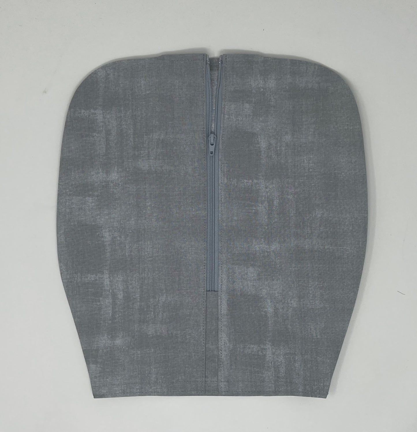 Heather catheter bag cover, double hanger style. Open hem for easy drain port access